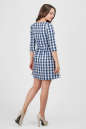 Повседневное платье с расклешённой юбкой синего в горох цвета 2340.23-4.d38 No2|интернет-магазин vvlen.com