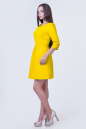 Повседневное платье с расклешённой юбкой желтого цвета 2340 .9 No2|интернет-магазин vvlen.com