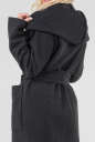 Трендовое женское пальто на запах черного цвета No5|интернет-магазин vvlen.com