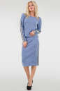 Женский костюм с юбкой миди голубого цвета 2742.96 No1|интернет-магазин vvlen.com