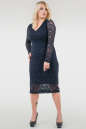 Платье футляр темно-синего цвета 2760.12  No1|интернет-магазин vvlen.com