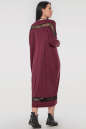 Платье оверсайз бордового цвета 2711.17 No2|интернет-магазин vvlen.com