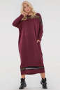 Платье оверсайз бордового цвета 2711.17 No3|интернет-магазин vvlen.com