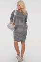 Повседневное платье  мешок серого с синим цвета 2794-1.79 No0|интернет-магазин vvlen.com