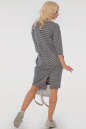 Повседневное платье  мешок серого с синим цвета 2794-1.79 No2|интернет-магазин vvlen.com