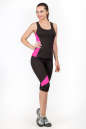 Лосины для фитнеса черного с розовым цвета 2362 .67 No6|интернет-магазин vvlen.com