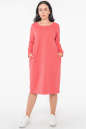 Платье оверсайз кораллового цвета 2954.79  No0|интернет-магазин vvlen.com