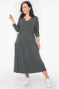 Платье оверсайз темно-серого цвета 2953.17 |интернет-магазин vvlen.com