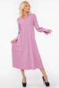 Повседневное платье с длинной юбкой фрезового цвета 2946.132|интернет-магазин vvlen.com