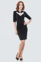 Офисное платье футляр черного цвета 1841.1|интернет-магазин vvlen.com