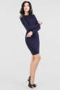Повседневное платье футляр темно-синего цвета 2660.47 No1|интернет-магазин vvlen.com