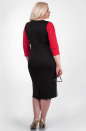 Платье футляр черного с красным цвета 2383.41d  No3|интернет-магазин vvlen.com