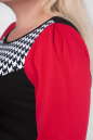 Платье футляр черного с красным цвета 2383.41d  No4|интернет-магазин vvlen.com