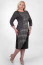 Платье футляр черного с серым цвета 2383.41d  No1|интернет-магазин vvlen.com