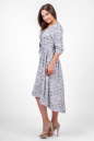 Повседневное платье с расклешённой юбкой белого с красным цвета 2380.84 d33 No1|интернет-магазин vvlen.com
