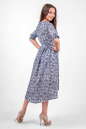 Повседневное платье с расклешённой юбкой синего в горох цвета 2380.84 d33 No5|интернет-магазин vvlen.com