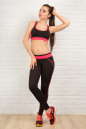 Топ для фитнеса черного с розовым цвета 2316.67 No3|интернет-магазин vvlen.com