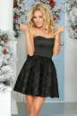 Коктейльное платье с расклешённой юбкой черного цвета 2472.63 No0|интернет-магазин vvlen.com