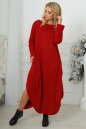 Платье оверсайз бордового цвета 2424-1.92|интернет-магазин vvlen.com