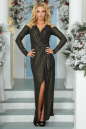 Вечернее платье с расклешённой юбкой черного цвета 2471.5 No0|интернет-магазин vvlen.com