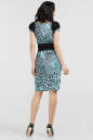 Летнее платье футляр бирюзовый с черным цвета 1288.33-4 No2|интернет-магазин vvlen.com