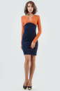 Офисное платье футляр темно-синего цвета 1399-1.47 No0|интернет-магазин vvlen.com