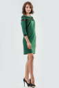 Коктейльное платье футляр темно-зеленого цвета 2580.47 No1|интернет-магазин vvlen.com