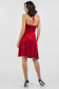 Коктейльное платье с расклешённой юбкой красного цвета 1064.08 No1|интернет-магазин vvlen.com