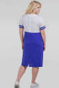 Летнее платье футляр электрика с белым цвета 1-311 No2|интернет-магазин vvlen.com