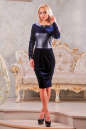 Коктейльное платье футляр синего цвета 2416.26 No1|интернет-магазин vvlen.com
