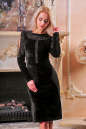 Коктейльное платье футляр черного цвета 2440.26|интернет-магазин vvlen.com