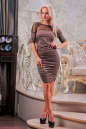 Коктейльное платье футляр капучино цвета 2437-1.86 No1|интернет-магазин vvlen.com