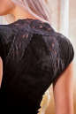 Коктейльное платье футляр черного цвета 2446.26 No5|интернет-магазин vvlen.com