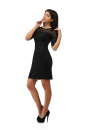 Коктейльное платье футляр черного цвета 2282.41 No2|интернет-магазин vvlen.com