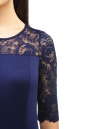 Коктейльное платье футляр синего в горох цвета 2282.41 No4|интернет-магазин vvlen.com