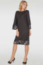 Коктейльное платье трапеция черного цвета 415.27 No1|интернет-магазин vvlen.com