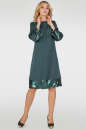 Коктейльное платье трапеция темно-зеленого цвета 415.27 No0|интернет-магазин vvlen.com