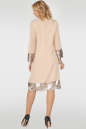 Коктейльное платье трапеция бежевого цвета 415.27 No2|интернет-магазин vvlen.com