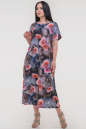 Летнее платье трапеция синего с красным цвета 2834.100 No0|интернет-магазин vvlen.com