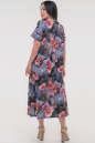 Летнее платье трапеция синего с красным цвета 2834.100 No2|интернет-магазин vvlen.com