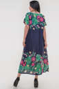 Летнее платье трапеция синего с розовым цвета 2834-1.84 No2|интернет-магазин vvlen.com