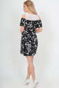Летнее платье с пышной юбкой черного с белым цвета 2555.17 No5|интернет-магазин vvlen.com
