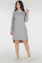 Платье туника серого цвета 381  No0|интернет-магазин vvlen.com