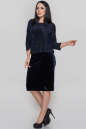 Платье футляр синего цвета 2296-1.113  No2|интернет-магазин vvlen.com