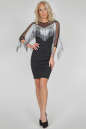 Коктейльное платье футляр черного цвета 2765-1.47 No1|интернет-магазин vvlen.com
