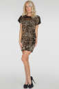 Коктейльное платье с открытой спиной золотистого цвета 2766.26 No1|интернет-магазин vvlen.com