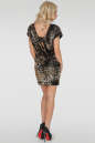 Коктейльное платье с открытой спиной золотистого цвета 2766.26 No2|интернет-магазин vvlen.com