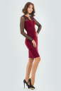 Офисное платье футляр вишневого цвета 2456.47 No1|интернет-магазин vvlen.com