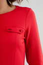 Офисное платье футляр красного цвета 1605-1.47 No3|интернет-магазин vvlen.com