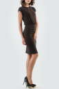 Повседневное платье футляр коричневого цвета 1602-1.14 No1|интернет-магазин vvlen.com